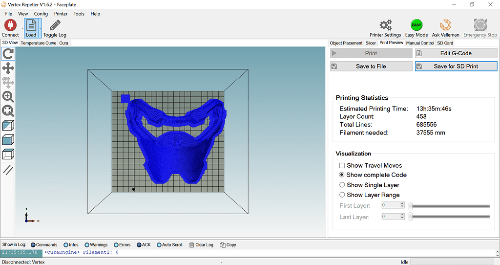 First layers K8400 - Software (Repetier & Cura) - Whadda forum